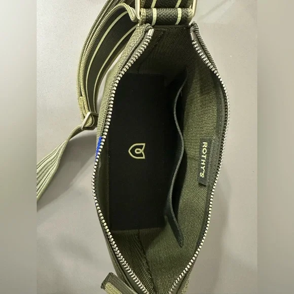 Rothys Womens green Zip Small Casual Crossbody Bag Handbag - Picture 5 of 6